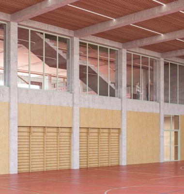 Vítězný návrh svazkové školy - tělocvična